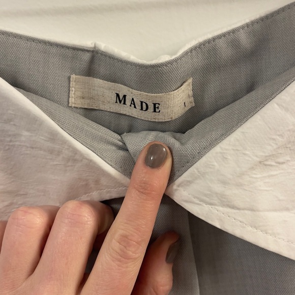 Gray Trousers with white Waistband - Small - Picture 4 of 5